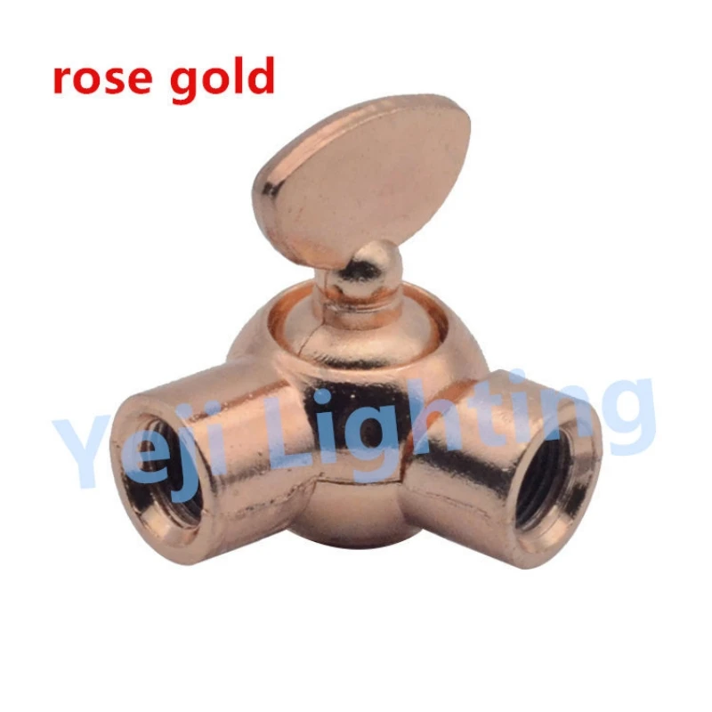 Lamp Base Adapter Metal Two-way Connector Double-pass Universal Steering Joint Ceiling Plate Retro Wall Lamp 270 degrees Adapter