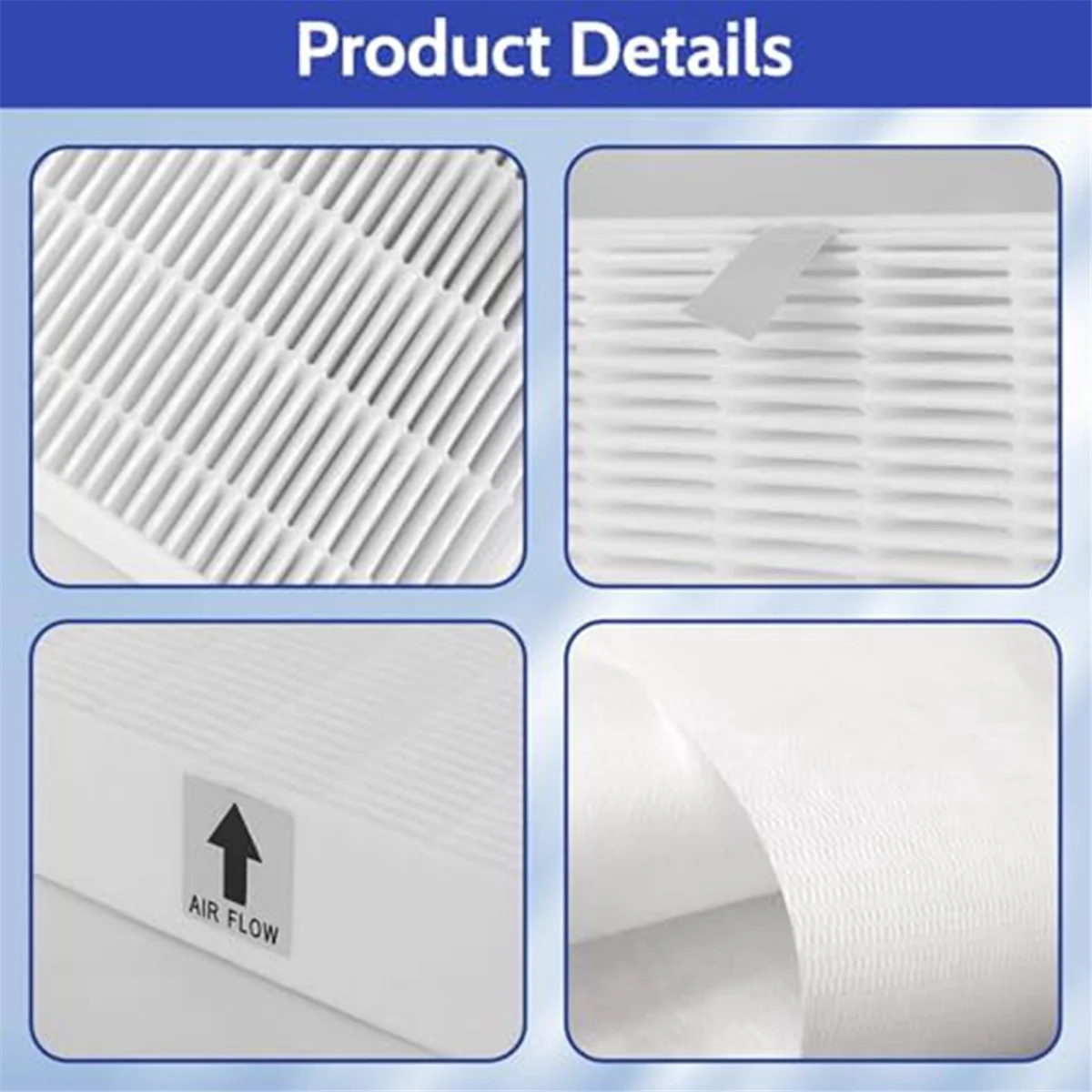 

Replacement parts Filter for Air Purifier HPA300, HEPA Filter HPA300 HPA200 HPA100R HRF-R3, HRF-R2, HRF-R1, 6 PCS