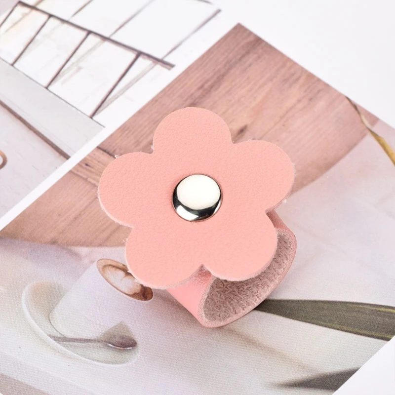 N2UB Cable Winder Cord Ties With Lovely Flower Designs Effective Cord Organization For Daily Use