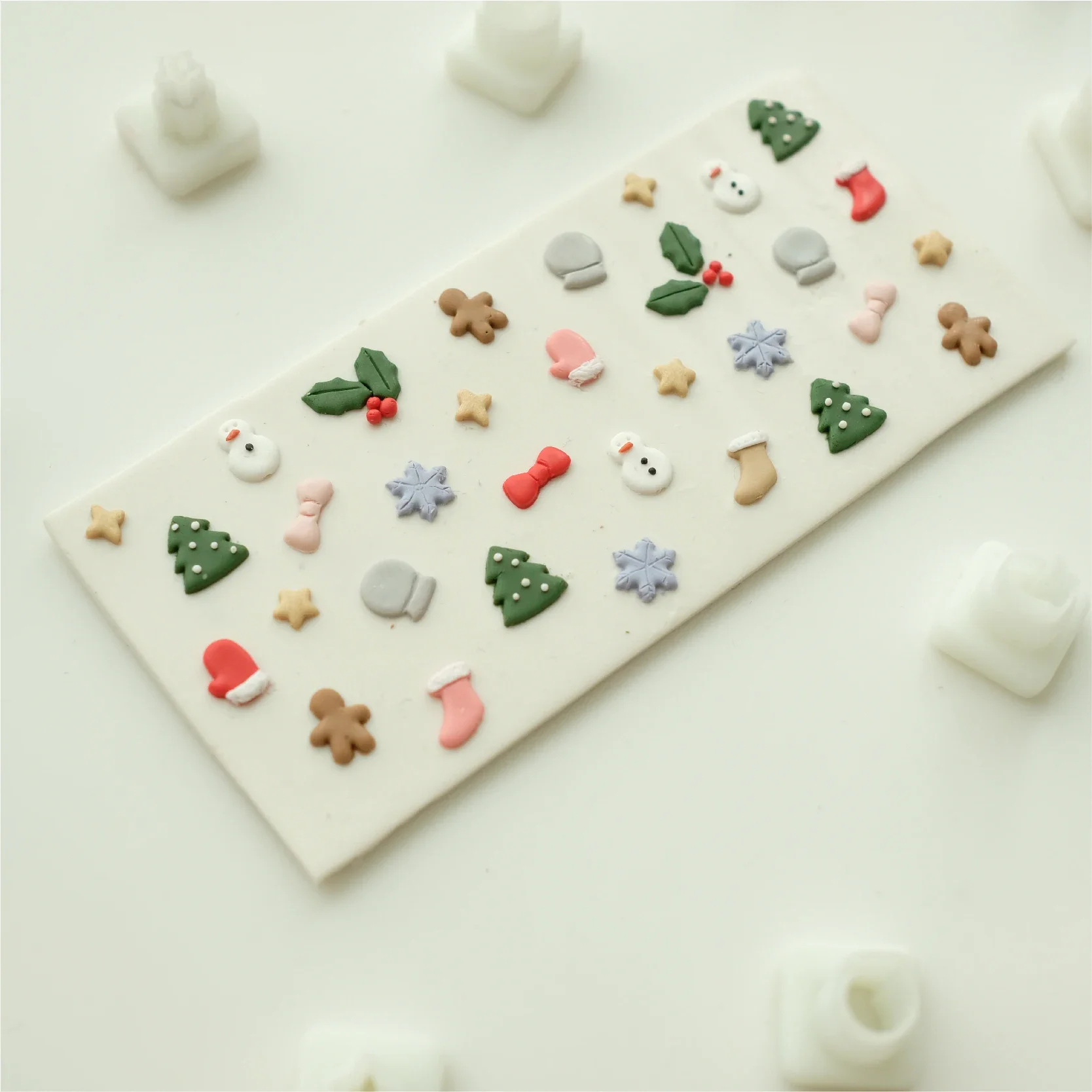 Mini Christmas Style Polymer Clay Cutter Snowman Antlers DIY INS Earring Cutting Die for Earring Jewelry Pendant Making