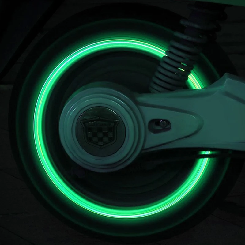 Tapa de válvula de neumático luminoso para coche, boquilla de rueda de motocicleta y bicicleta, decoración fluorescente brillante nocturna, 1-20 piezas