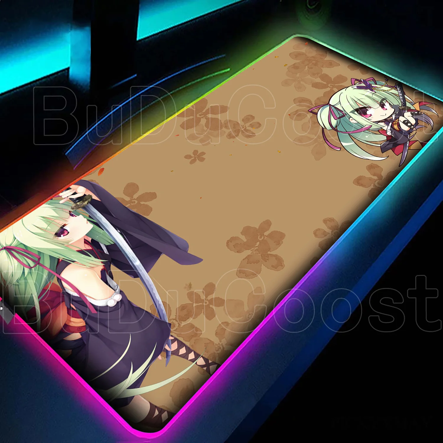 

Gaming S-Senren-Banka RGB Mouse Pad Anime Cute Kawaii Girl MousePad Non Slip Rubber Wear-resistant XXL Size Board Game Table Mat