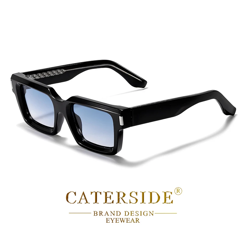 CATERSIDE Vintage Punk Herren Quadratische Sonnenbrille Markendesign Sonnenbrille mit kleinem Rahmen Party Reisebrille Geschenk Ideale Wahl – Detail 10
