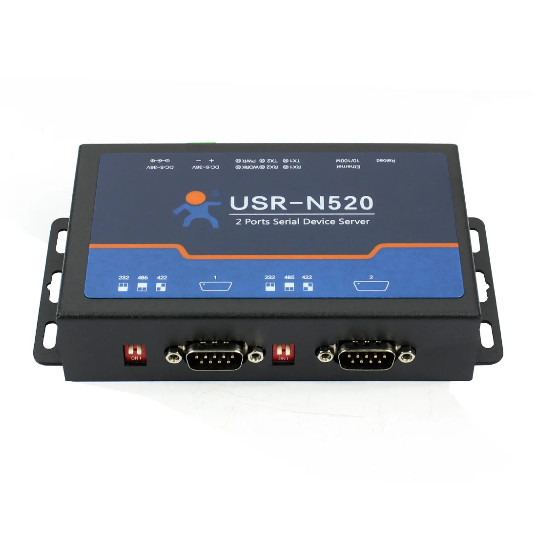 USR-N520 Serial to Ethernet Server TCP IP Converter Double Serial Device RS232/485/422 Ethernet Server Converter Module