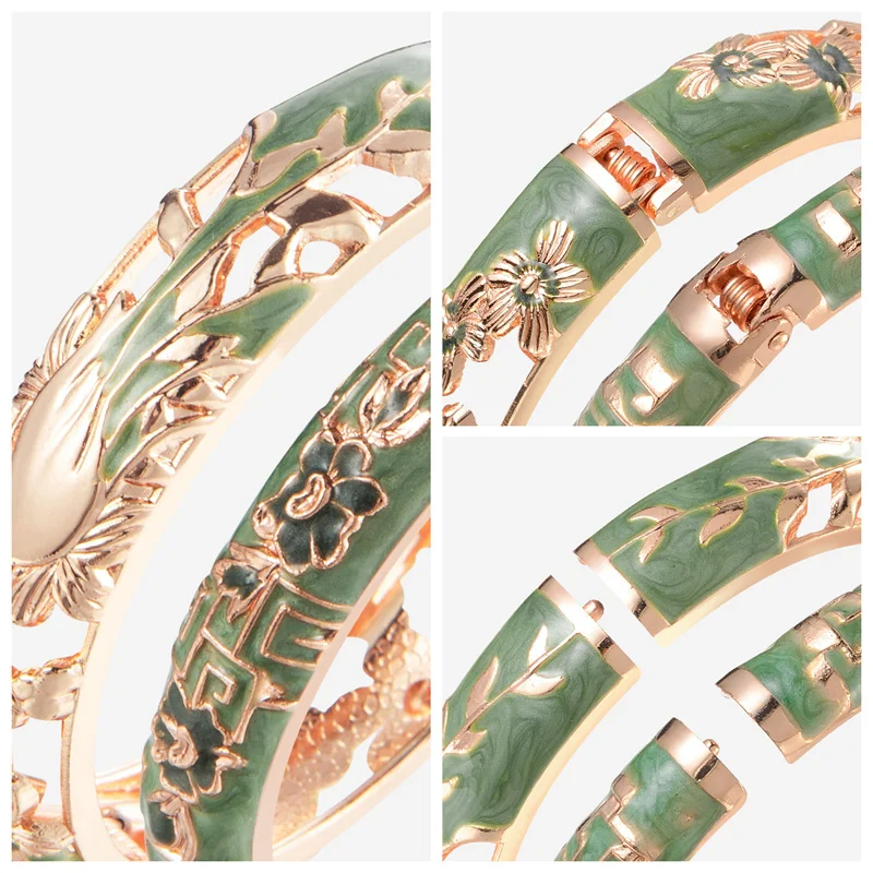 Double Bangles For Women 2PCS Female Women\'s Hand Bracelets African Jewelry Dubai Indian Designer Dual Bracelet Set Gifts Mother