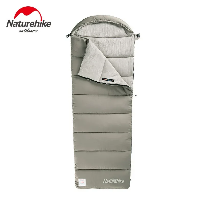 

Naturehike M300 Envelope Hooded Sleeping Bag, Splicing Double Cotton Sleeping Bag, Washable for Camping