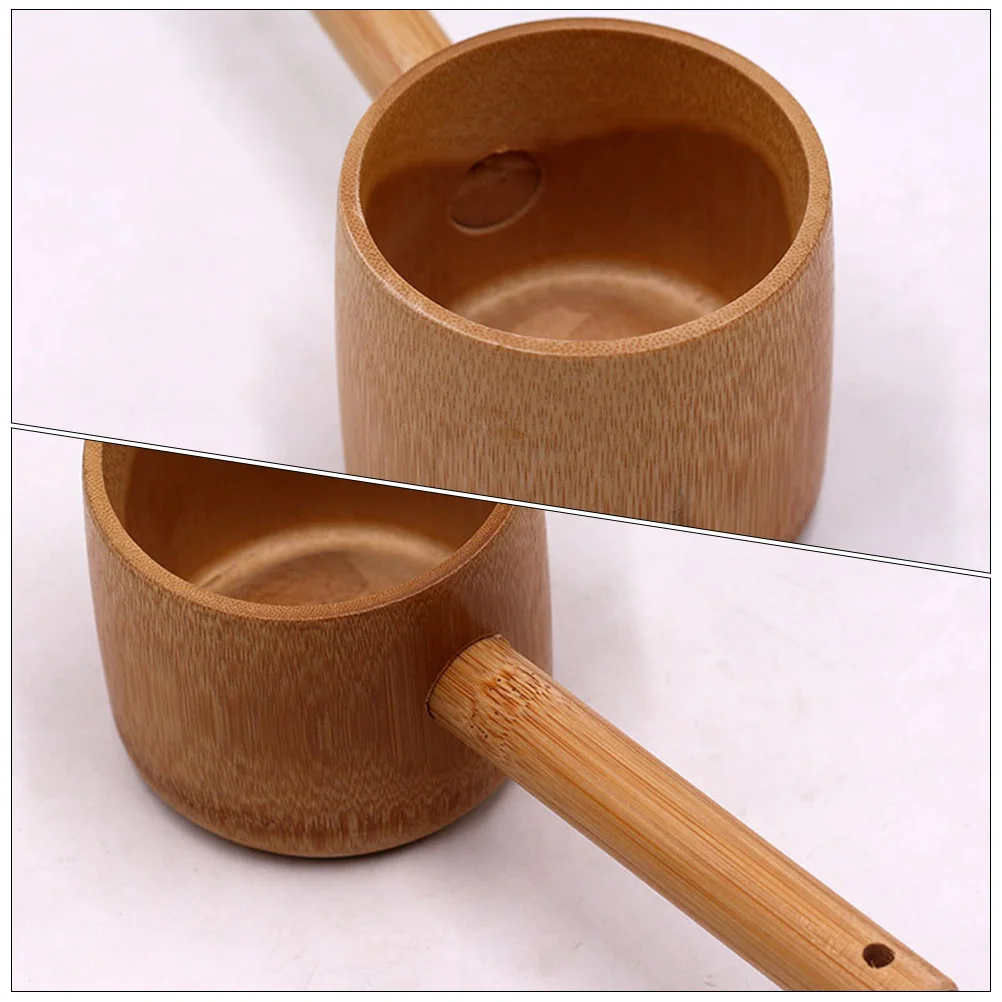 Bath Spoon Kitchen Bamboo Ladle Water for Restaurant Home Body Wash Japanese Waterladle Bailer