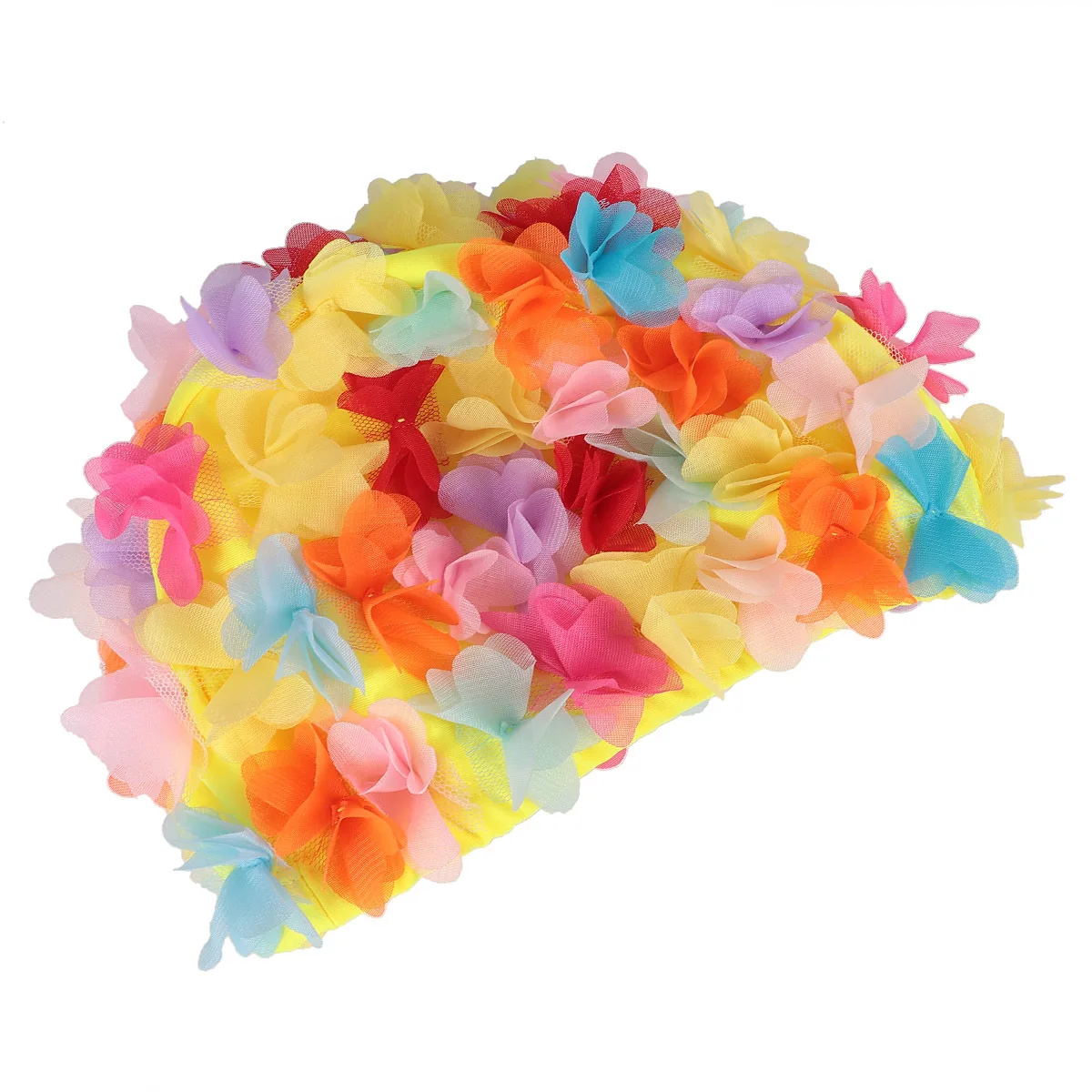 قطعة واحدة من قبعة السباحة النسائية بتصميم زهرة ثلاثية الأبعاد، قبعة سباحة خفيفة الوزن لحماية الشعر والأذن لصيف الشاطئ وحمام السباحة على الموضة