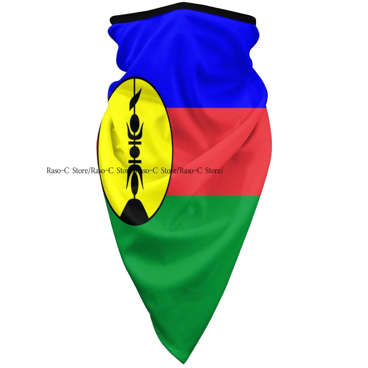 Windproof Dust Face Mask New Caledonia Flag Breathable Ice Silk Neck Cover Balaclava Bandana Scarf Wrap