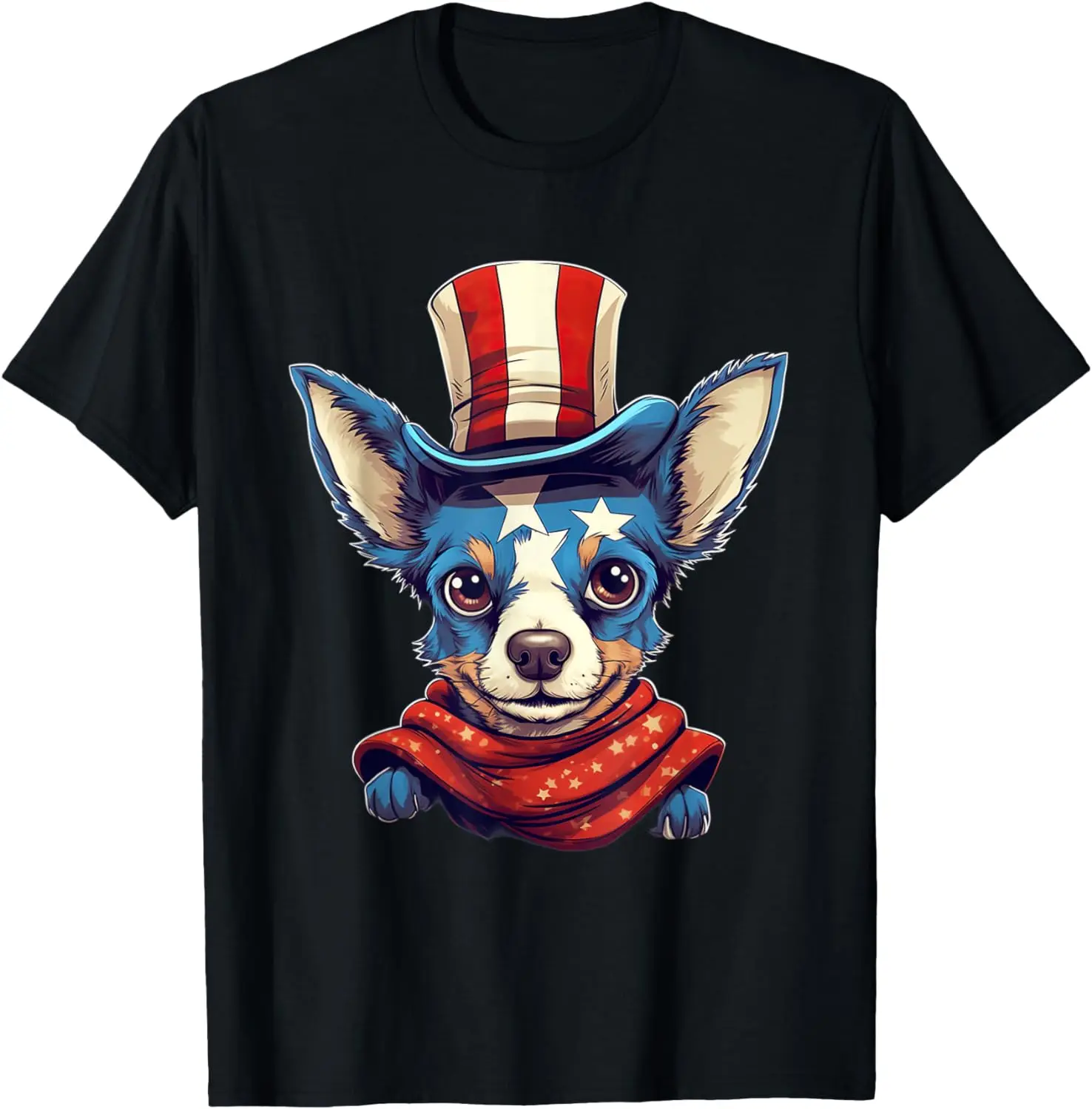 

4th Of July Patriotic Rat Terrier Dog T-Shirt