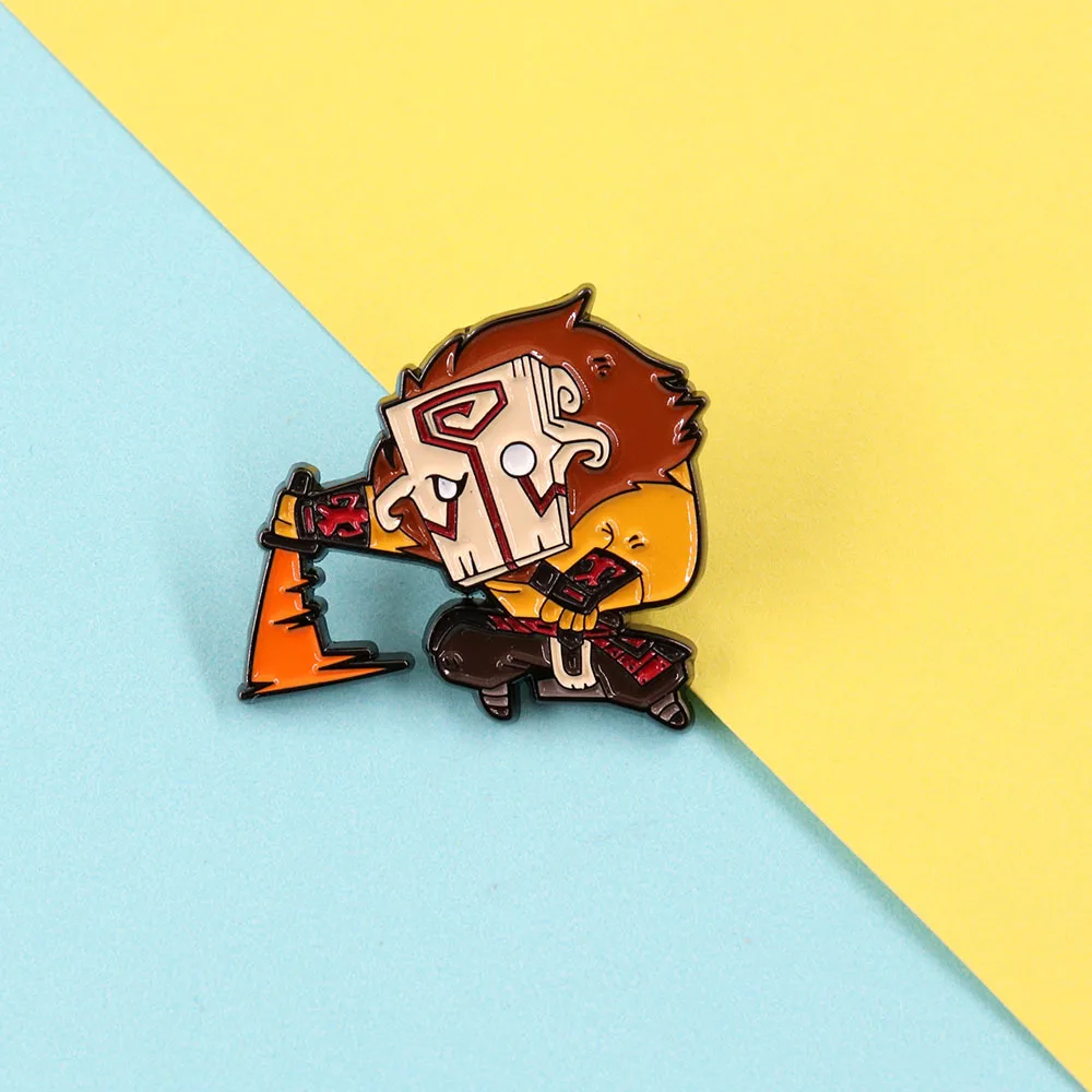 Juggernaut المينا دبابيس لعبة دوتا 2 شارة التلبيب بروش الديكور المجوهرات