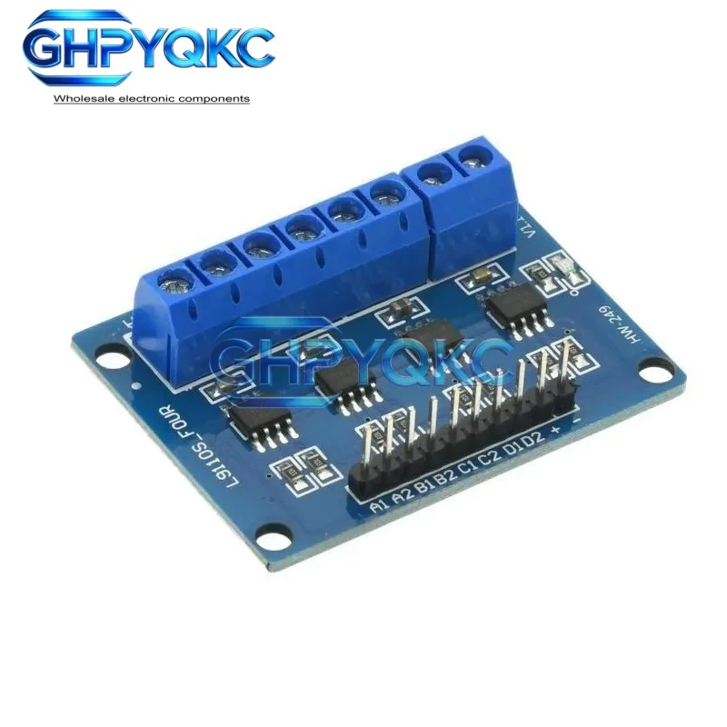 GHPYQKC L9110S 4-Channel DC Motor Driver Board - 4-Way H-Bridge Control Module for Smart Car Robotics