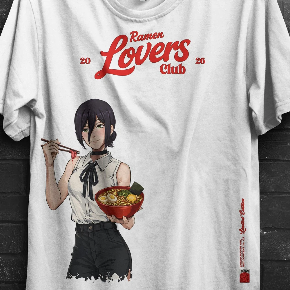 2026 Summer Chainsaw Man Denji Reze Couple Matching Anime Graphic White T-Shirt Unisex Oversized Y2K Streetwear Cotton Tee
