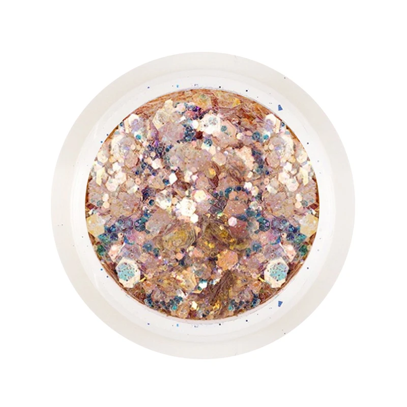 Gemakkelijk Aan Te Brengen En Te Verwijderen Sprankelende Paillette Tips Glitter Pigment Veelzijdige Nageldecoratie 3d Kleurrijke Nagelstof Nail Art Populair