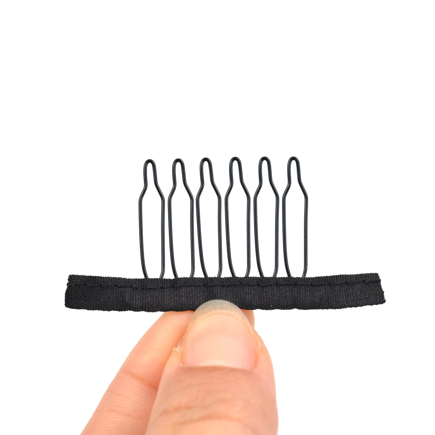 12 Pcs Lace Wig Clips 6-Teeth Steel Teeth Wig Accessories Tools with Cloth Wig Combs for Making Wig Caps