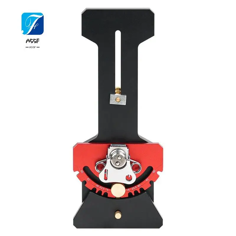 A55F-Adjustable Angle Track Saw With -60° To 60° Quick Positive Angle Stop Protractor 90 Degree Right Angle Rail Square Guide