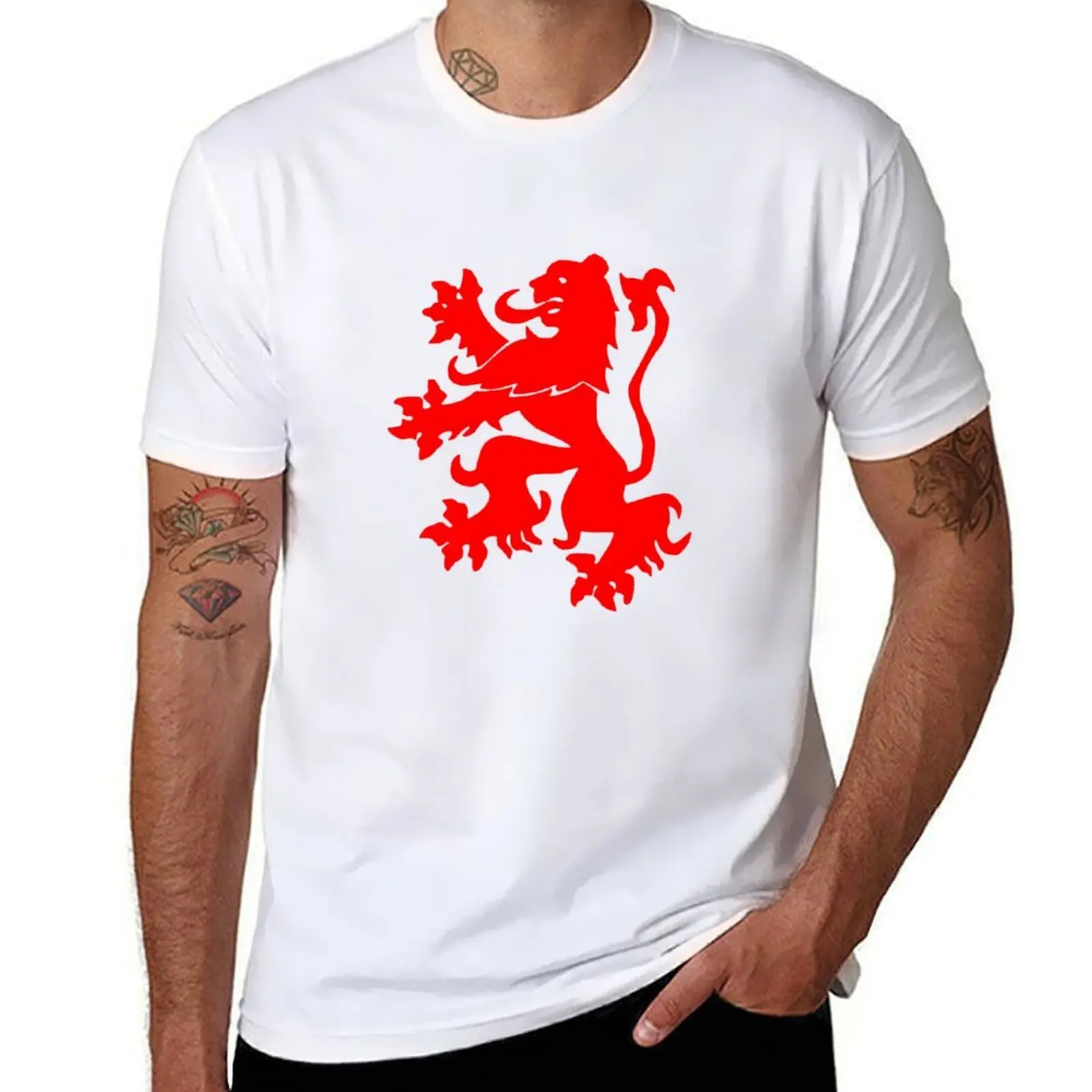 

RED LION T-Shirt cotton t shirts man 100% anime t shirts oversize man t shirt heavy cotton T-shirt