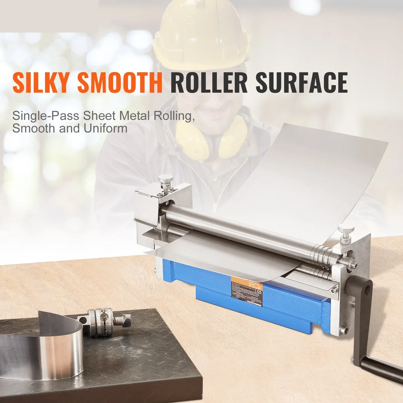 Slip Roll Machine, 320mm/300mm Forming Width in 20 Gauge Capacity, Sheet Metal Slip Roller Rolling Bending Machine