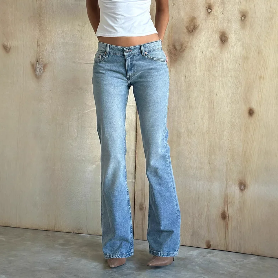 2026 Women Denim Pants Autumn New High Waist Elastic Fashion Trend Versatile  Flare Long Jeans