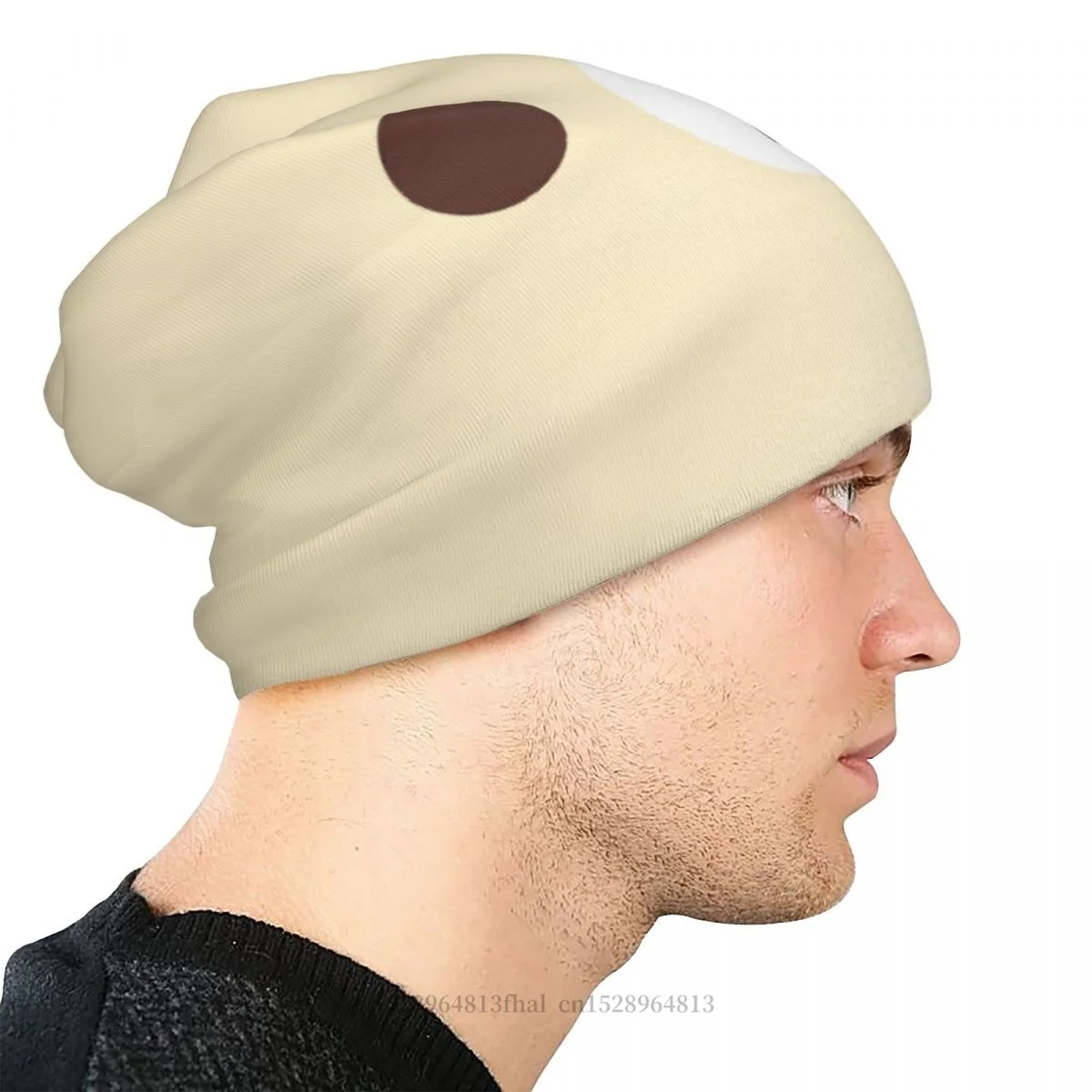 Rilakkuma-gorros de oso relajante para hombre y mujer, gorro fino de cara grande, gorros de otoño y primavera, gorro de esquí callejero