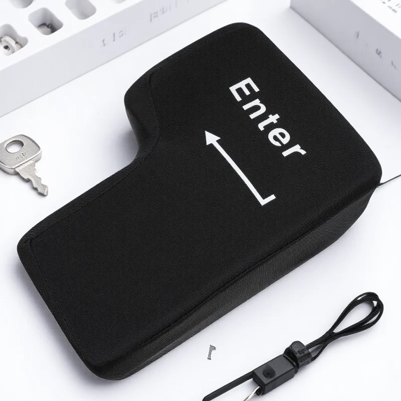 

Big Enter Key Throw Pillow Usb Office Stress Relief Tool Noon Break Nap Desktop Pillow Vent For Computer Laptops Black Soft