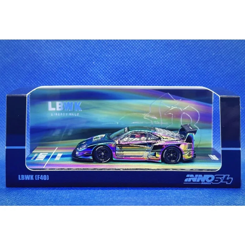 Inno 1:64 f40 branco lbwk corpo largo liga diecast modelo de carro coletar ornamentos brinquedos de presente