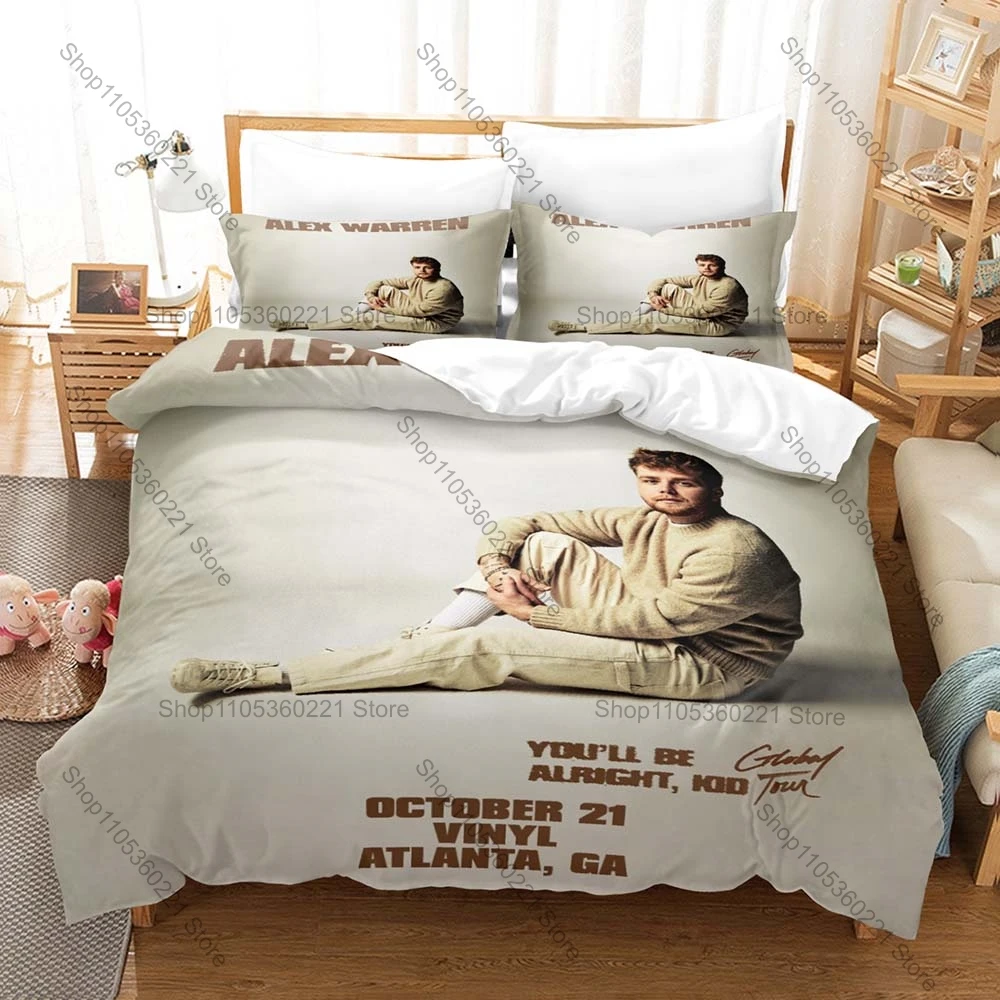 Personality Alex Warren Fans Gift Bedding Set New Duvet Cover Pillowcase High Quality Bed Set For Music Enthusiasts New Personal