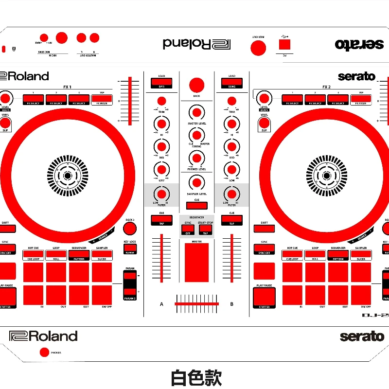 

DJ-202 Colorful Sticker Panel Film for ROLAND Controller Custom Decoration