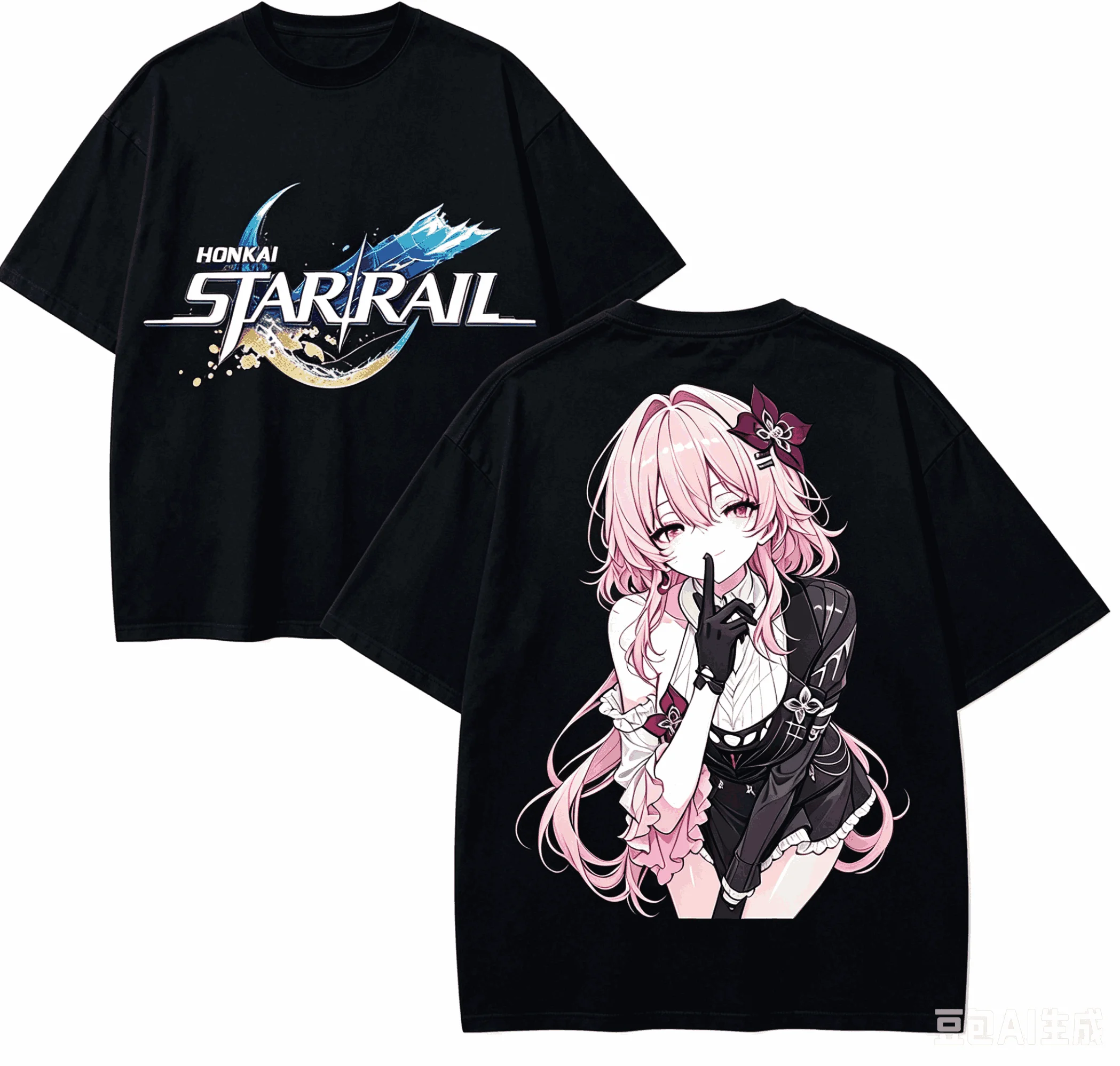 Honkai Star Rail Anime Lover T-shirt Harajuku Cotton New Model High Street Oversized Unisex Short Sleeves Classic high quality