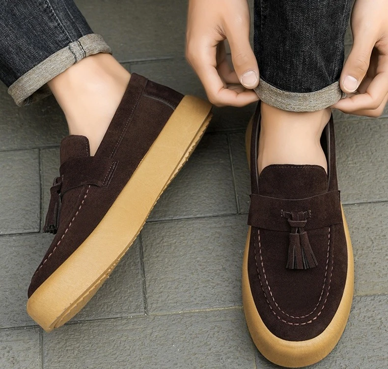 Neue Herbst-Herrenschuhe im Britischen Stil Modische Loafer Lässige Herrenschuhe – Detail 5