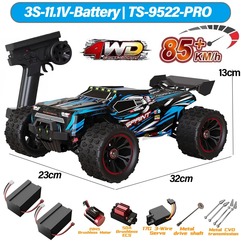 

SCY 9522PRO 85KM/H High-speed RC Car Brushless Four-wheel Drive Off-road Drift 1:16 Professional Racing Car Boy's Toy RC Car