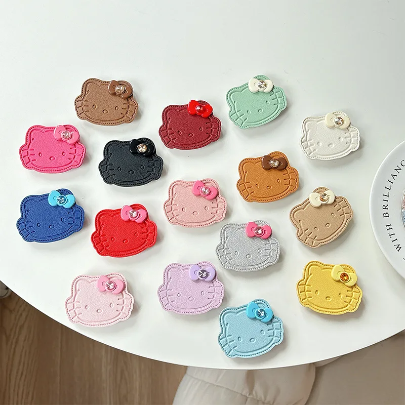 Sanrio hello kitty dos desenhos animados dopamina colorido couro telefone airbag titular caso de telefone colando suporte de mesa quadro um presente para a menina