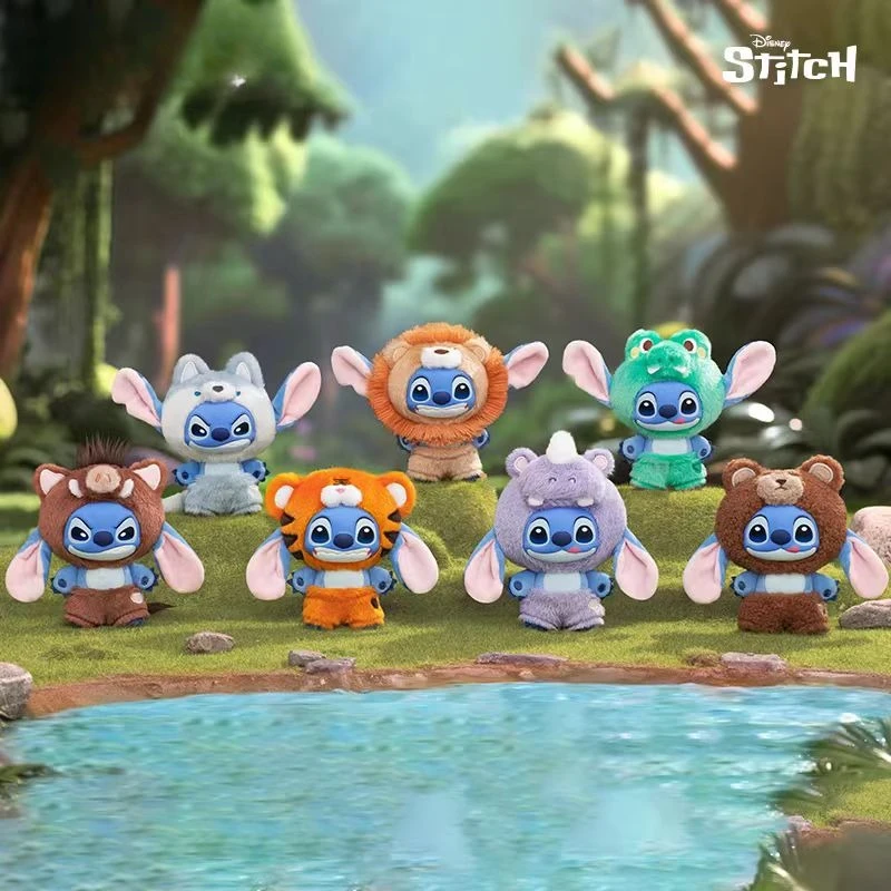 

Disney Stitch Wild Animals Vinyl Plush Keychain - Cute Cartoon Character Bag Charm, Soft Toy Gift for Kids, Disney Lovers