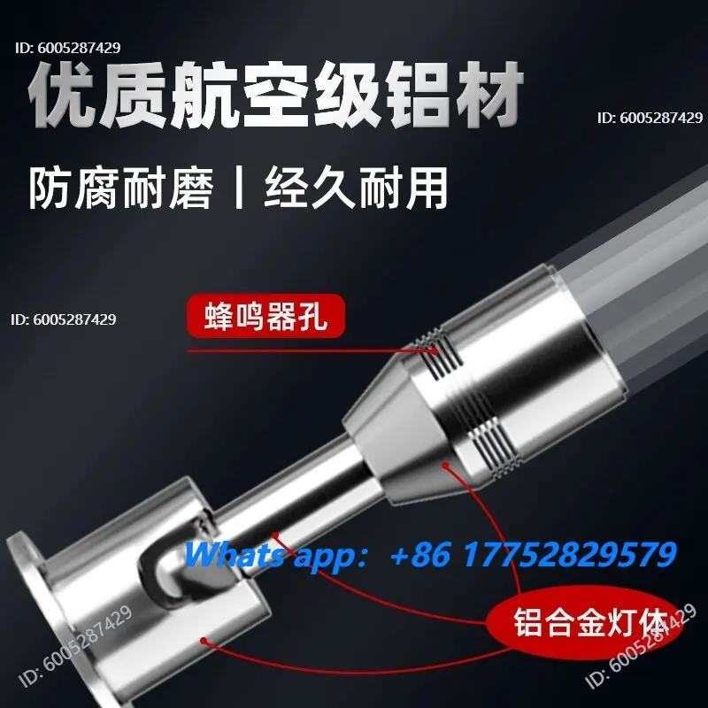 Integrated three-color warning light metal glass signal light red, green and yellow machine tool tower light CTL50B-TJ-24