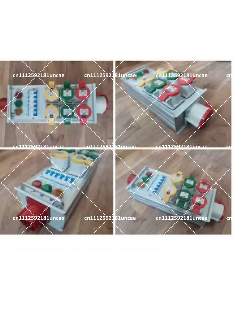 6-Way Small Electrical Box, 16A Socket Box, Portable LED Screen Power Distribution Box for Stage