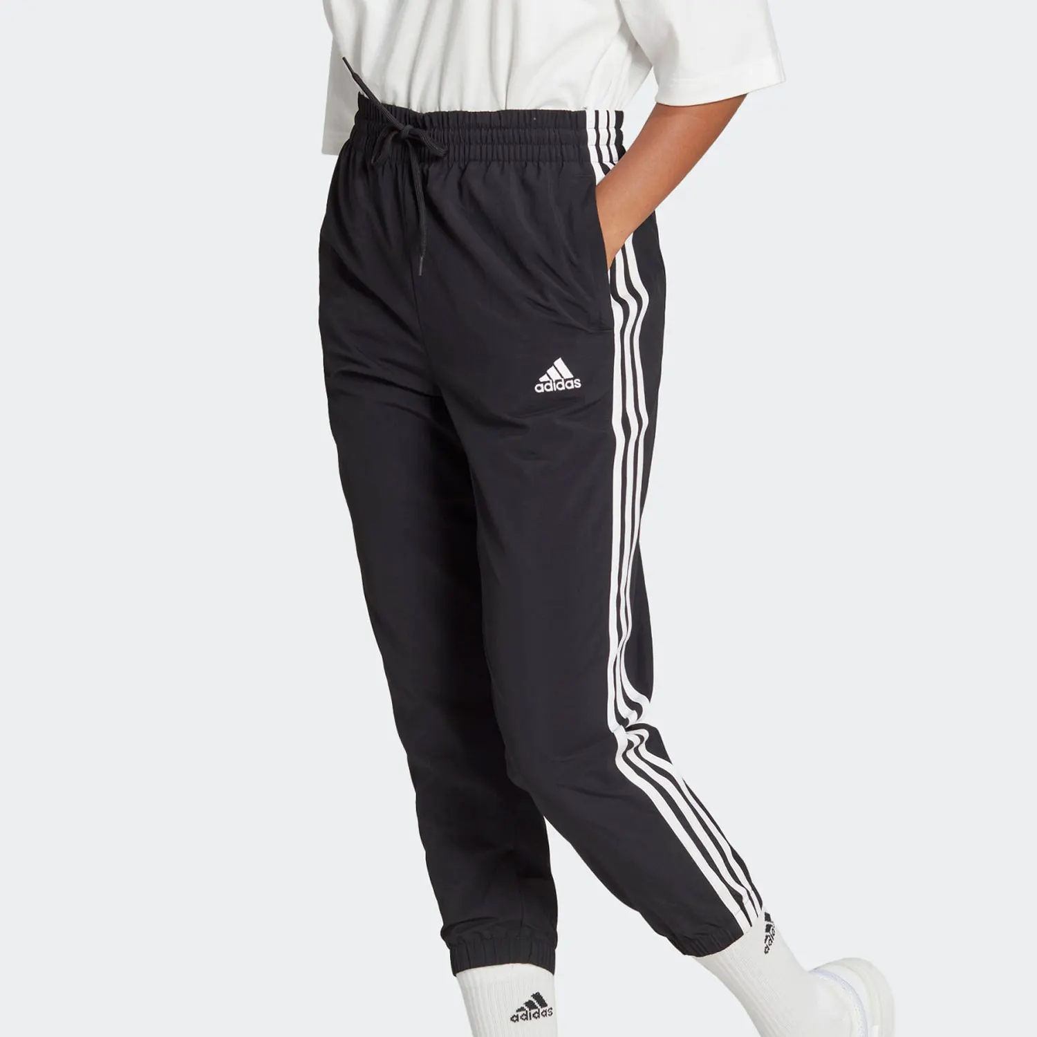 

Adidas Official Authentic 2023 New Women's Woven Fitness Long Pants HT3398