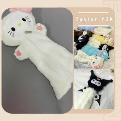 Nowa Sanrio Hello Kitty pluszowa pokrowiec na długopis kreskówka Kuromi figurka Anime Y2K Girl Kawaii torba na szkolne materiały papiernicze kosmetyczka