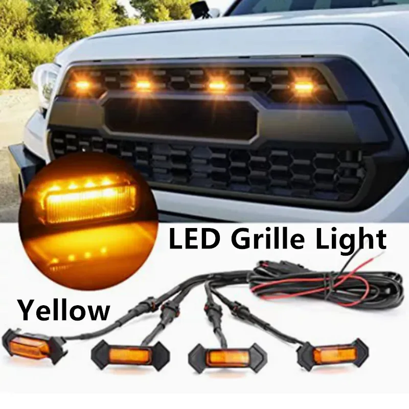 Lumière de calandre de voiture LED lumière de calandre avant universelle DRL avertissement lampe de 