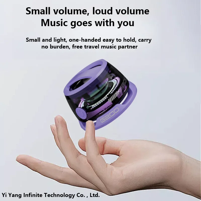 ポータブルBluetoothスピーカー HECATE G200 RGB照明 マグネット式スピーカー BT5.3 ミニサウンドボックス 7時間再生 スマホホルダー