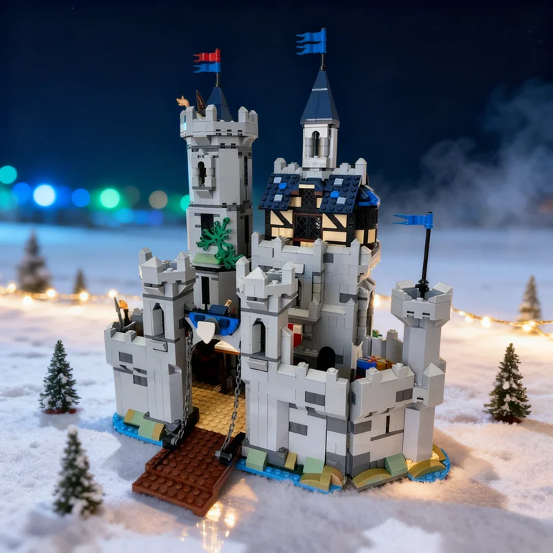 2447pcs MOC Horse Knight Castle II Mod Combining Model Building Blocks Toys Construction Christmas Gift Kids Idea Creative DIY