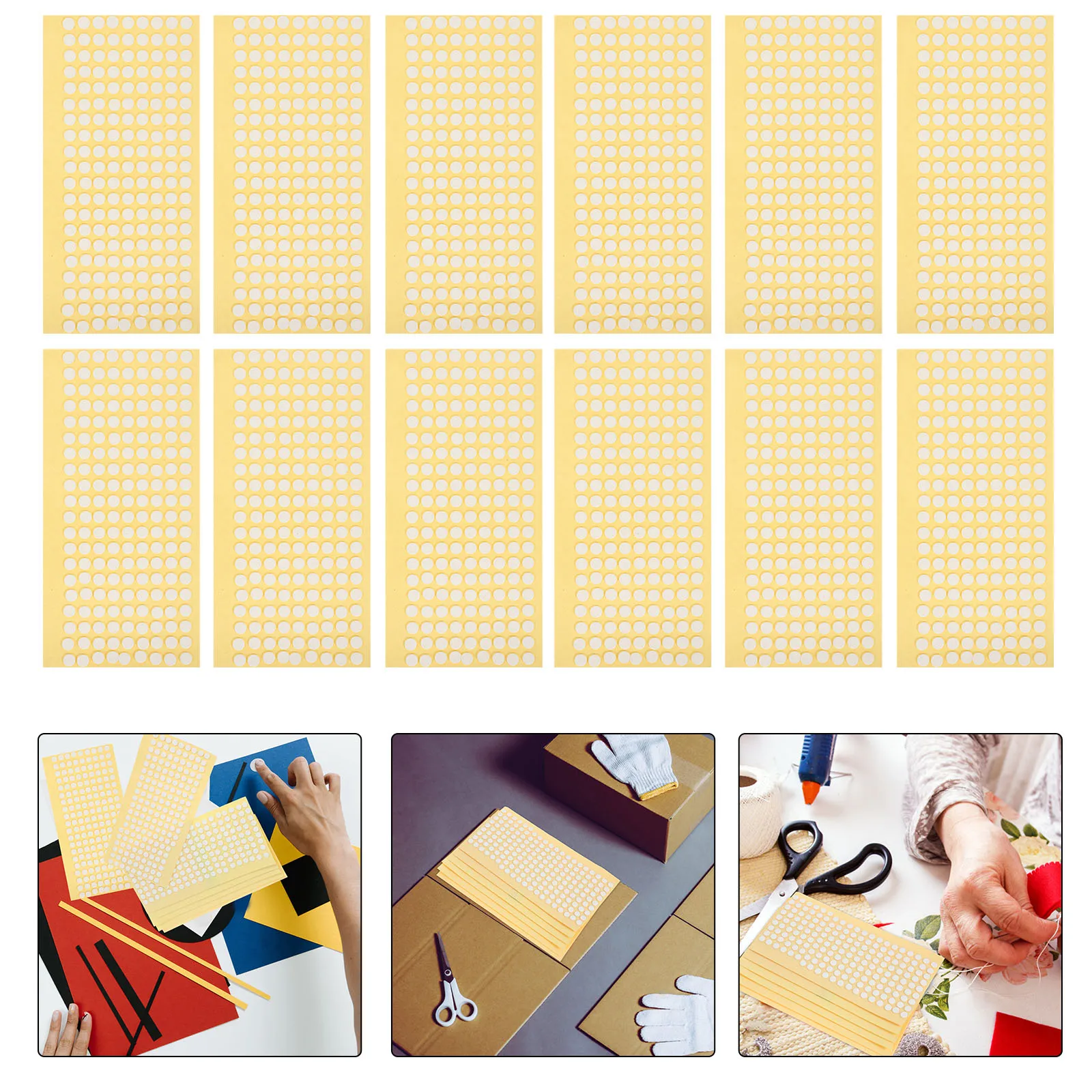 

1000pcs Round Adhesive Dots Double Sided Removable Sticky Fixers For Wall Hooks Posters Paintings Clear Tape Cost Effective