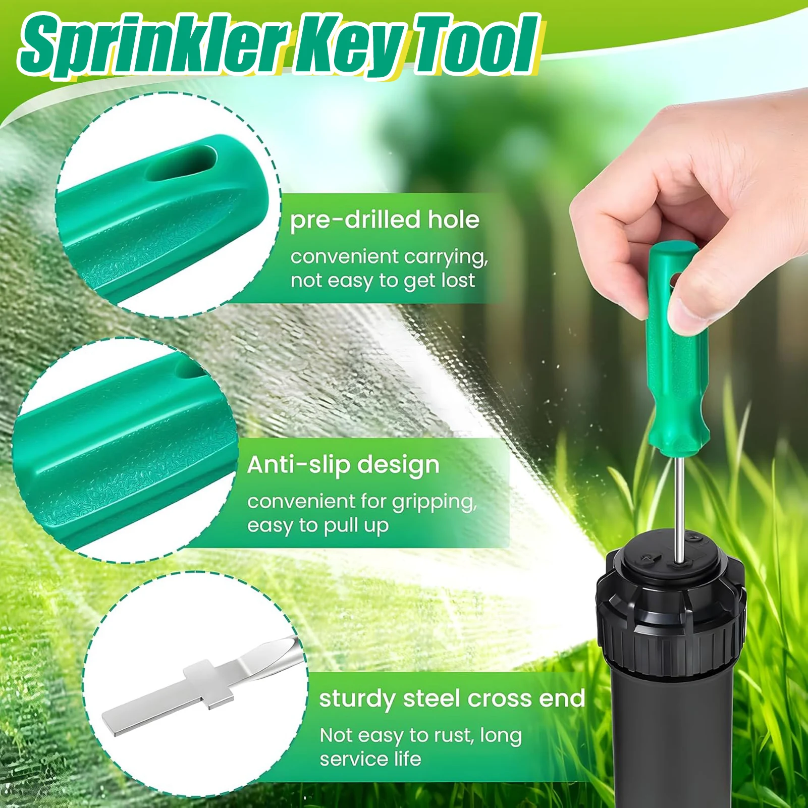 

10 Inch Pop Up Riser Sprinkler Head Extension for Lawn Garden Irrigation System with Adjustable Height Sprayer Extension Rod