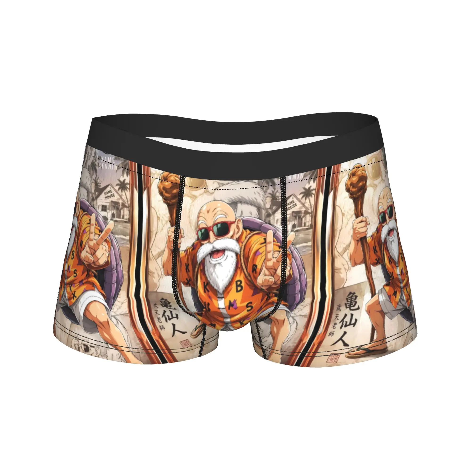 Anime Dragon Ball Master Roshi Underwear  Design Boxershorts Quality Men Panties Comfortable Boxer Brief Gift Idea