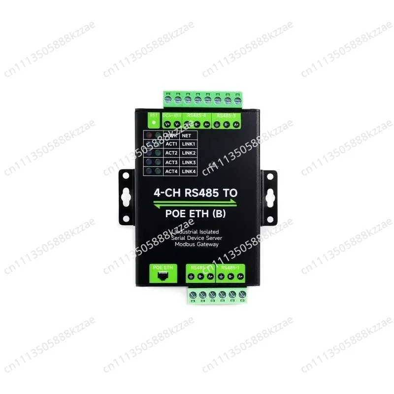 RS485 to RJ45 Ethernet Serial Server 4 Channels RS485 Independent Operation Rail-mount Industrial Isolated Serial Module