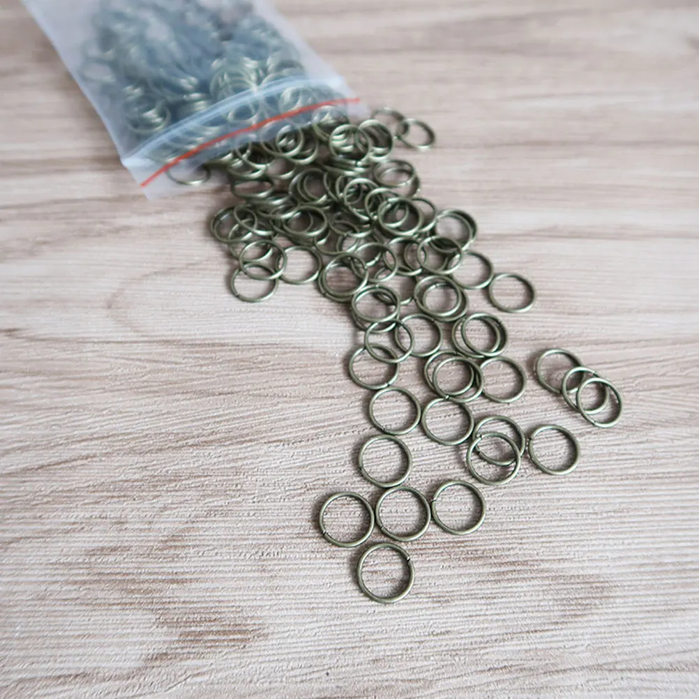 

200 Pcs Metal Key Ring Rings Keychain Bulk Circle Split Open for Jewelry Multicolor