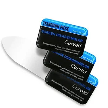 Herramientas de tarjetas de palanca de apertura para teléfono móvil, pantalla LCD curvada, Spudger, Metal de acero, ultrafino, Flexible, desmontaje, 1 unidad