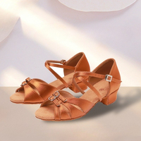 Girls Dance Shoes for Women Modern Tango Dancing BLadies Allroom Latin Shoes Performance Shoes Salsa Sandals 3.5CM Heel