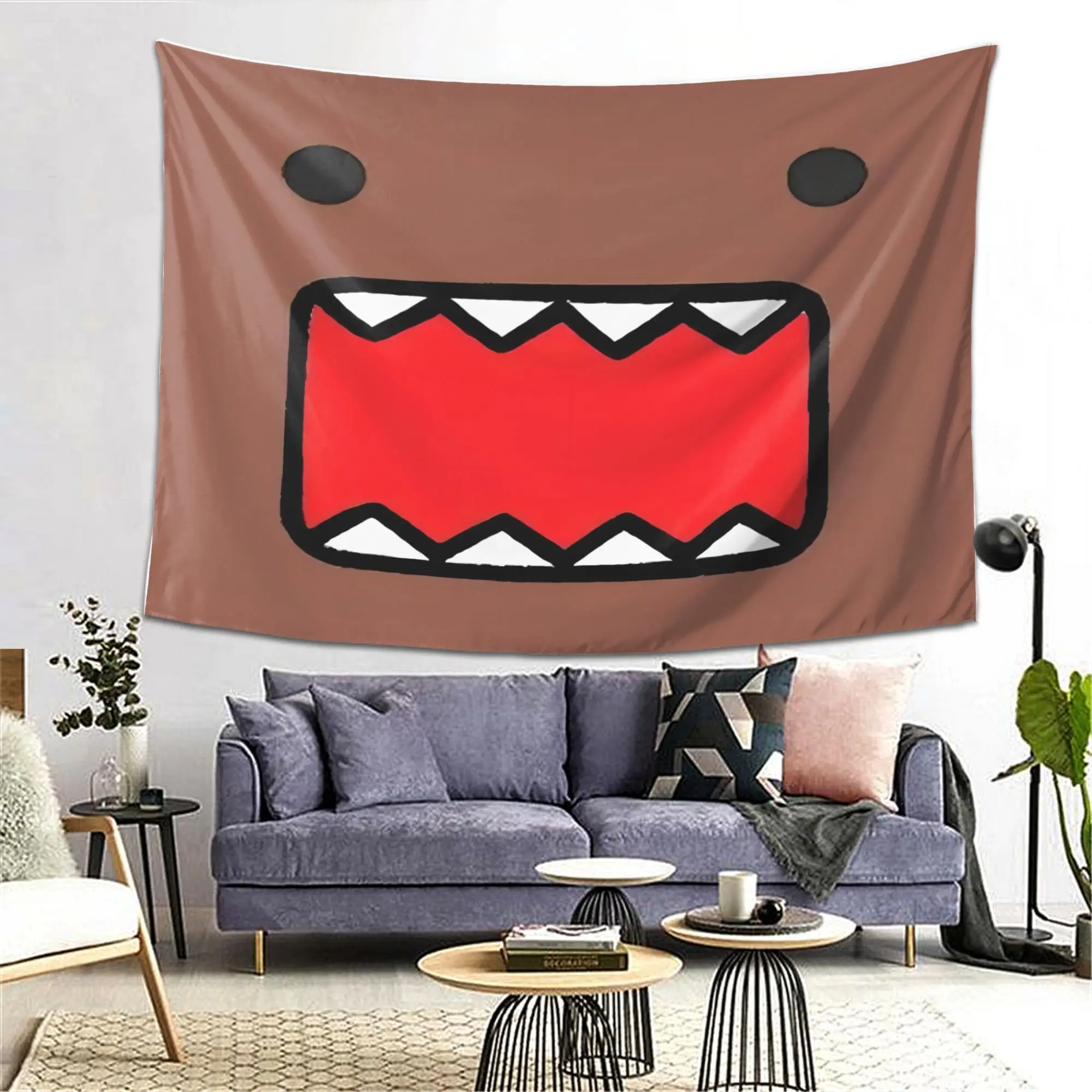 Domo Kun Wandteppich, geeignet für verschiedene Feiertage, der perfekte Wandteppich, Geschenk, Wohnzimmer, Schlafzimmer, Büro, Heimdekoration, Wandteppich