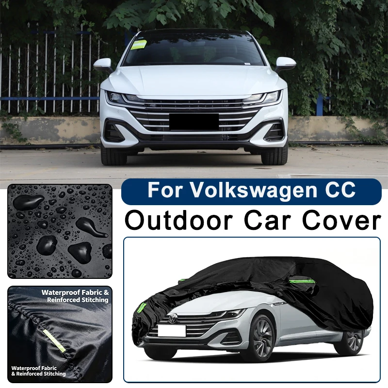 

Outdoor Car Cover Waterproof Dustproof UV Sun Protection, Full Car Protector Exterior Accessories For Volkswagen CC 358 3G8