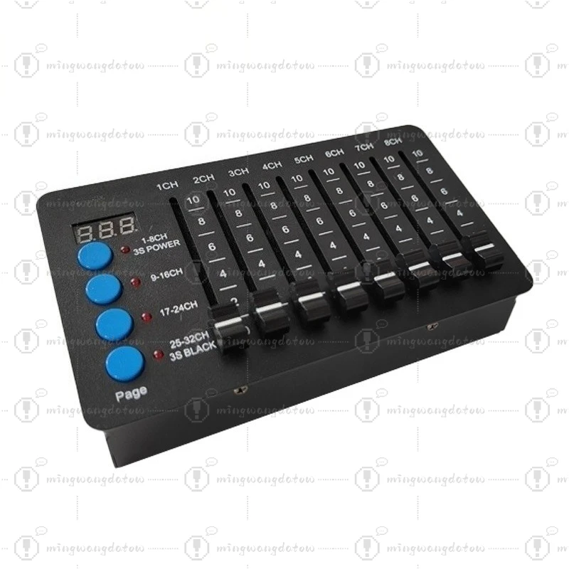 Portable DMX512 32CH Console Rechargeable Stage Light Controller Dimmer for Wedding Performance Moving Head Light